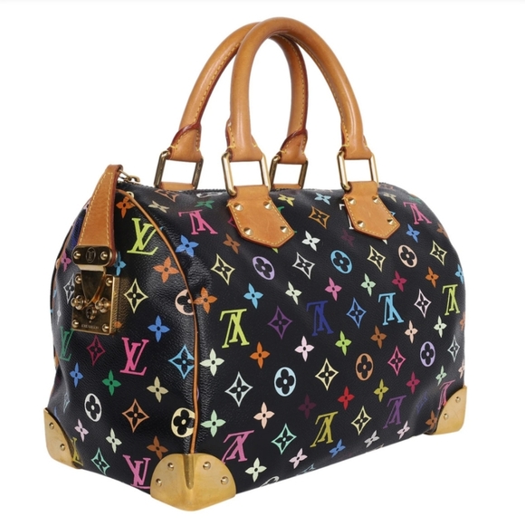 Black Louis Vuitton Monogram Multicolore Speedy 30 Boston Bag - Picture 5 of 8